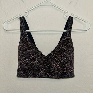 Lululemon Like Nothing Bra Spanish Rose Black Size 34D